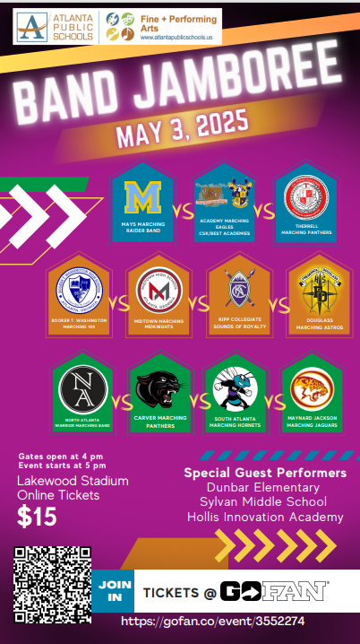 Atlanta Pubic Schools band jamboree may 3, 2025 at lakewood stadium special performance by dunbar elementary